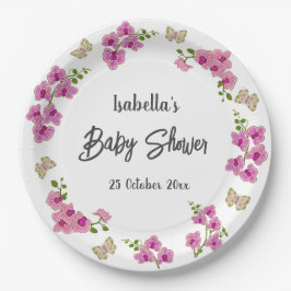 Orchideeën Tropisch Butterfly Paars Roze Papieren Bordje