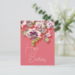 Orchideeën Tropische Bloemen Gelukkige Verjaardag Briefkaart
