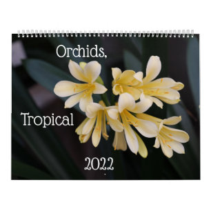 Orchideeën, tropische Planten Agenda 2022 Kalender