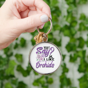 Orchideeën tuinieren sleutelhanger