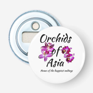 Orchideeën van Azië Button Flesopener