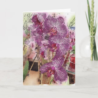  orchideeën Wenskaart Kaart