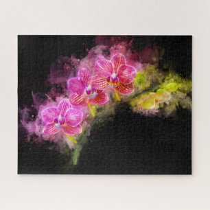 Orchideeënbloem waterverf - roze bb 01 legpuzzel