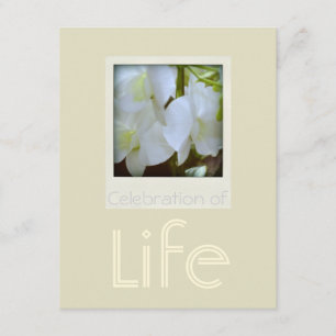 Orchidées 1 Célébration de la vie Faire-part funér