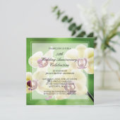 Orchidées 50e anniversaire Mariage Invitations (Debout devant)
