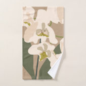 Orchidées Abstraites neutres Décor Floral (Serviette à main)