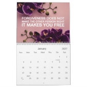 Orchidées avec citations à vie Calendrier mural (Jan 2027)