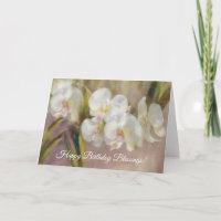 Orchidées blanches Art Foi Florale Carte d'anniver