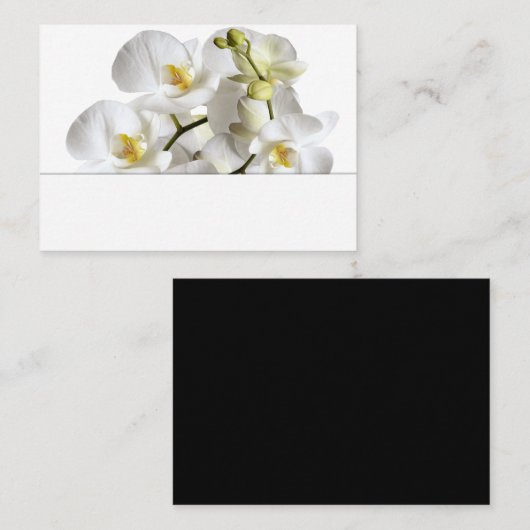 Orchidées blanches Cartes de Mariage (Devant / Derrière)