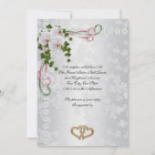 Orchidées blanches faire-part de mariage (Dos)