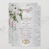 Orchidées blanches faire-part de mariage (Devant / Derrière)