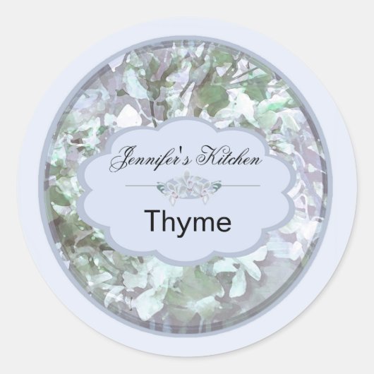 orchidées bleu clair petit bocal étiquettes 2 (Devant)