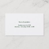 Orchidées cartes de visite (Dos)