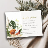 Orchidées de noix de coco tropicales Invitation Fê