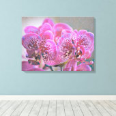 Orchidées En Verre Tiré Toile Enveloppée (Insitu (Plancher de Bois))
