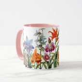 Orchidées Enchantant - Mug d'illustration botaniqu (Devant gauche)