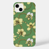 Orchidées et chaînes, jaune et vert kelly (Verso)