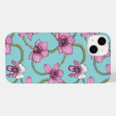 Orchidées et chaînes, roses et bleues (Verso Horizontal)