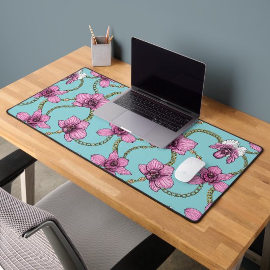 Orchidées et chaînes, roses et bleues (Bureau 2)