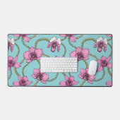 Orchidées et chaînes, roses et bleues (Clavier et souris)