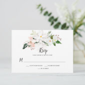Orchidées et Magnolias Blancs et Rose Blush RSVP (Debout devant)