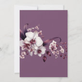 Orchidées Fleurs 50e anniversaire Invitation (Dos)