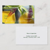 Orchidées Jaunes cartes de visite (Devant / Derrière)