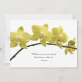 Orchidées Jaunes Faire-part de mariage personnalis (Dos)