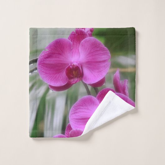 Orchidées magenta  (Gant de toilette)