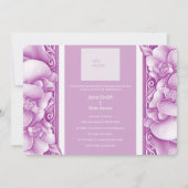 Orchidées Mariage Ornate Photo Invitation (Dos)