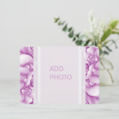 Orchidées Mariage Photo Ornate QR Cartes de boîtie (Debout devant)