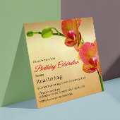 Orchidées Orange Invitation de fête d'anniversaire