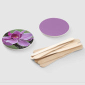 Orchidées papillons violettes sur un éventail (Non-assemblé)
