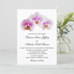 Orchidées peintes élégantes Invitations de mariage