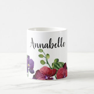 Orchidées personnalisées Bordure Mug