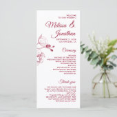 Orchidées romantiques élégant programme de mariage (Debout devant)