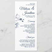 Orchidées romantiques élégant programme de mariage (Devant)