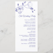 Orchidées romantiques élégant programme de mariage (Dos)