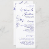 Orchidées romantiques élégant programme de mariage (Devant / Derrière)