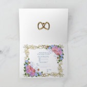 orchidées rose faire-part de mariage élégant (Intérieur)