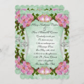 orchidées roses faire-part de mariage (Devant / Derrière)