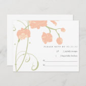 Orchidées roses pâles à la pêche RSVP (Devant / Derrière)