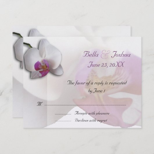 Orchidées roses RSVP (Devant / Derrière)