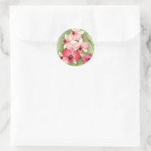 Orchidées roses - Sticker (Sac)