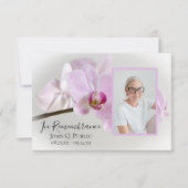 Orchidées roses sur Merci de Sympathie funéraire d (Devant)