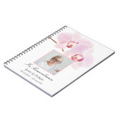 Orchidées roses sur White Funeral Memorial livre d (Côté gauche)