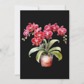 Orchidées rouges Invitations de mariage d'été d'hi (Dos)