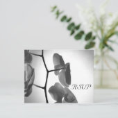 Orchidées sur la carte de réponse RSVP de mariage (Debout devant)