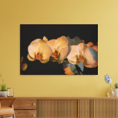 orchidées sur toile imprimée du coucher de soleil (Insitu(Salon))