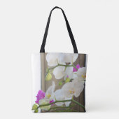Orchidées sur un sac fourre-tout imprimé (Dos)